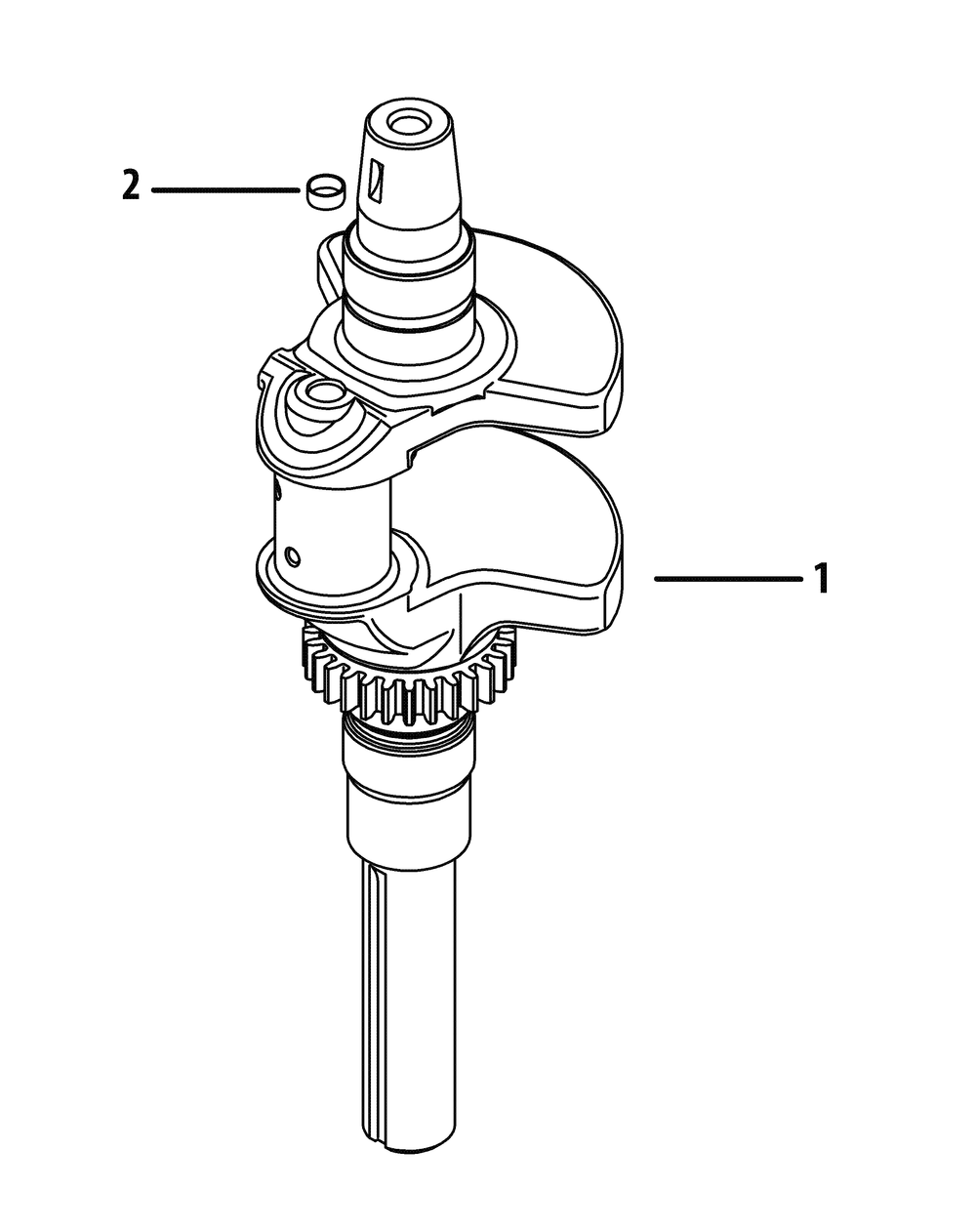 Kohler Zt730-3011 Crankshaft Diagram and Parts List for Z-FORCESZ48 (53ATDFJB-53ATDFJB050)(2014) Cub Cadet Lawn Tractor
